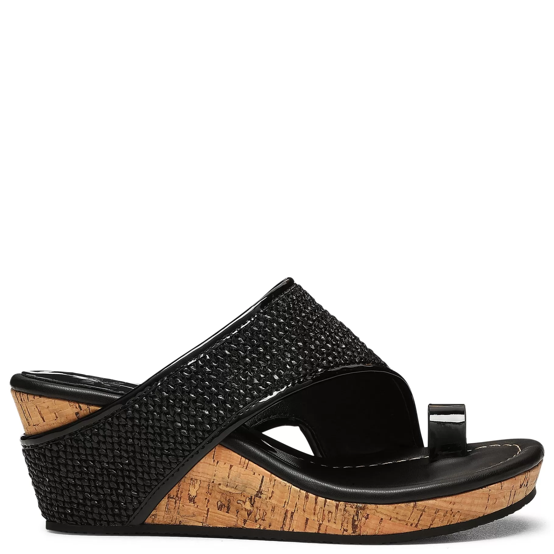 New Donald Pliner GYER Black Raffia