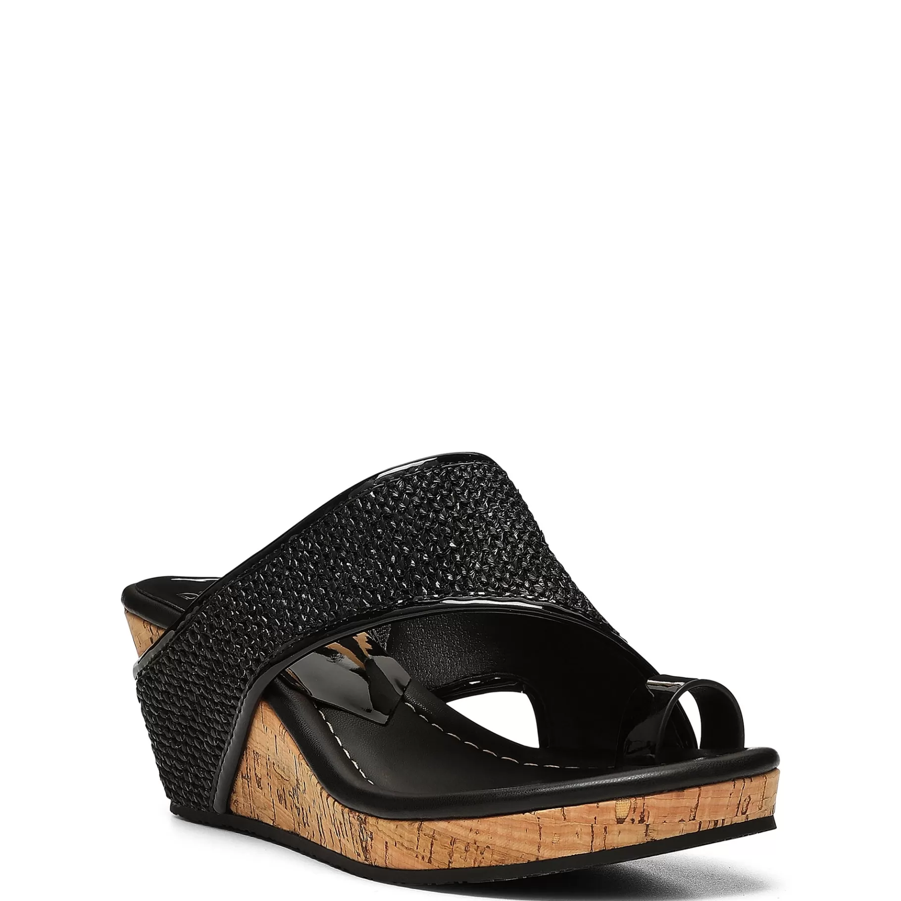 New Donald Pliner GYER Black Raffia